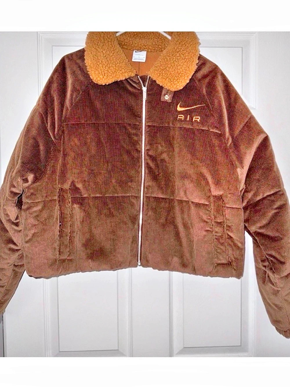 Nike Therma-FIT Air Corduroy Jacket Corduroy Puffer Jacket in Brown XL NWT